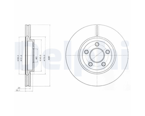 Disque de frein BG3704 Delphi
