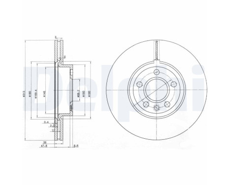 Disque de frein BG3719 Delphi
