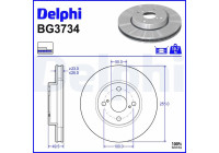 Disque de frein BG3734 Delphi