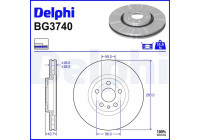 Disque de frein BG3740 Delphi