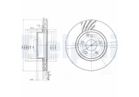 Disque de frein BG3756 Delphi