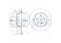 Disque de frein BG3757 Delphi