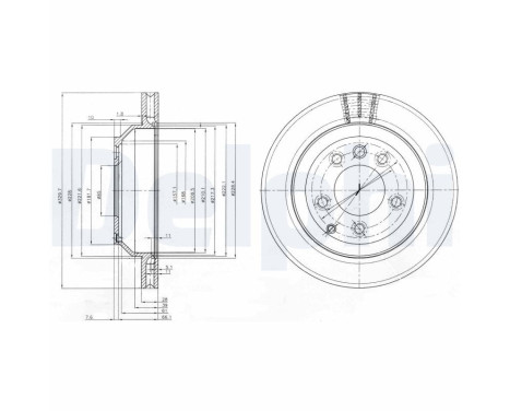 Disque de frein BG3775C Delphi