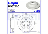 Disque de frein BG3775C Delphi