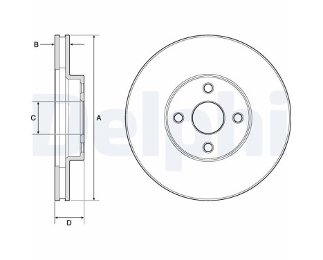 Disque de frein BG3780 Delphi