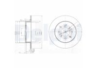 Disque de frein BG3793 Delphi