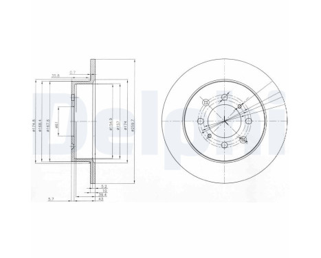 Disque de frein BG3793 Delphi