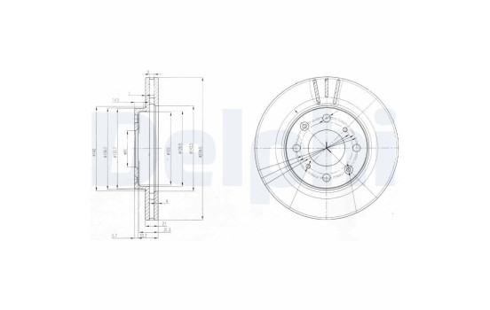 Disque de frein BG3794 Delphi