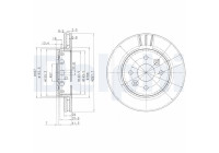 Disque de frein BG3803 Delphi