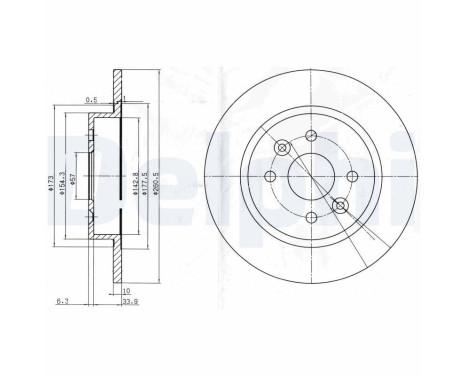 Disque de frein BG3804 Delphi