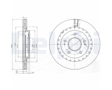 Disque de frein BG3814 Delphi