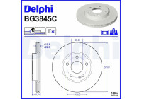 Disque de frein BG3845C Delphi