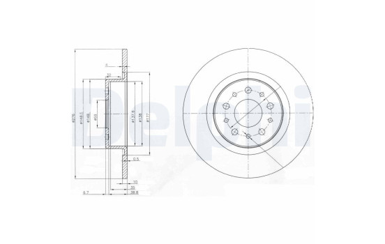 Disque de frein BG3857 Delphi