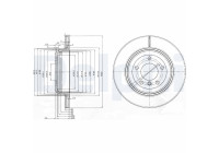 Disque de frein BG3872 Delphi