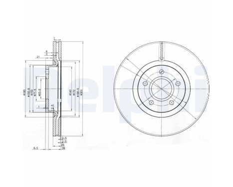 Disque de frein BG3895C Delphi