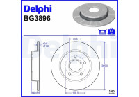 Disque de frein BG3896 Delphi