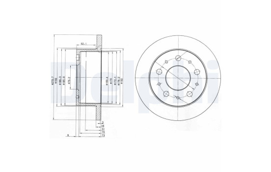 Disque de frein BG3923 Delphi