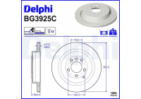 Disque de frein BG3925C Delphi