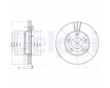 Disque de frein BG3927 Delphi