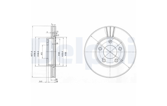 Disque de frein BG3927 Delphi