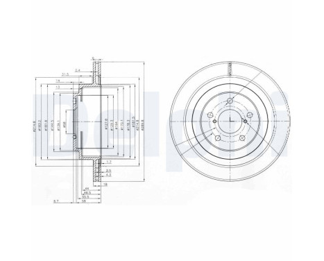 Disque de frein BG3931 Delphi