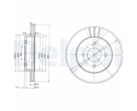 Disque de frein BG3932 Delphi