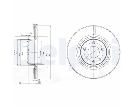 Disque de frein BG3942 Delphi