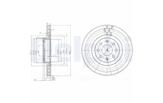 Disque de frein BG3944 Delphi