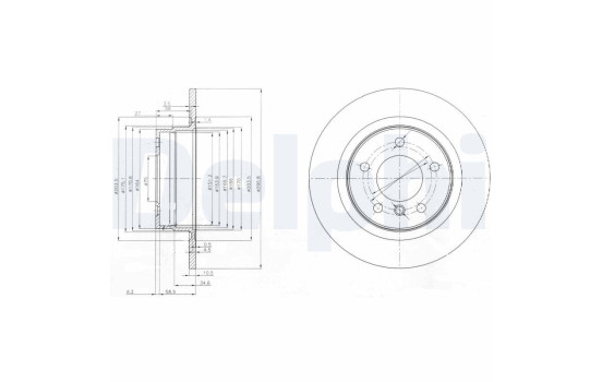 Disque de frein BG3960 Delphi
