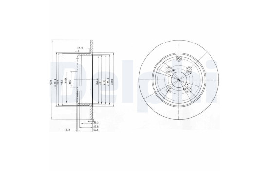 Disque de frein BG3974 Delphi
