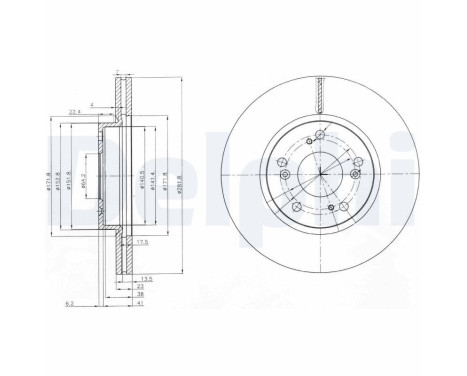 Disque de frein BG3980C Delphi