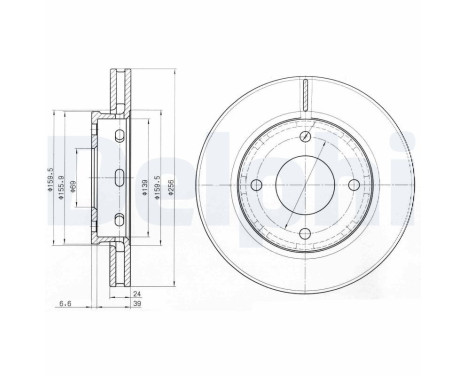 Disque de frein BG3987 Delphi