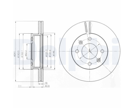Disque de frein BG4009 Delphi