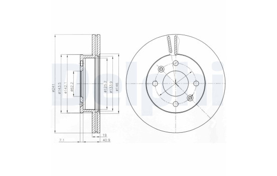 Disque de frein BG4009 Delphi