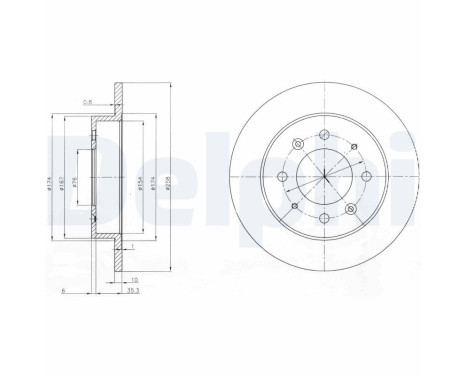 Disque de frein BG4017 Delphi