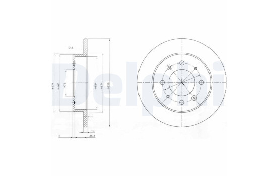 Disque de frein BG4017 Delphi