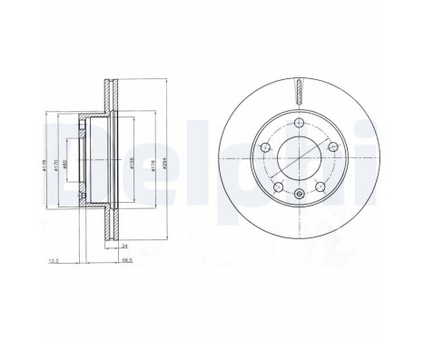 Disque de frein BG4023 Delphi