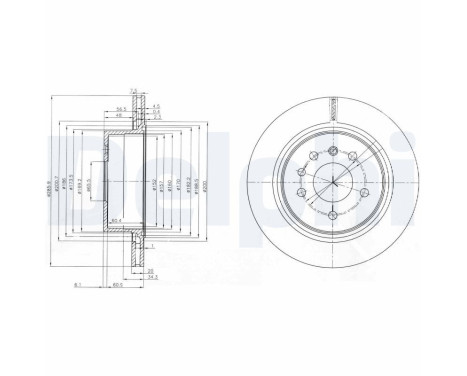 Disque de frein BG4043 Delphi