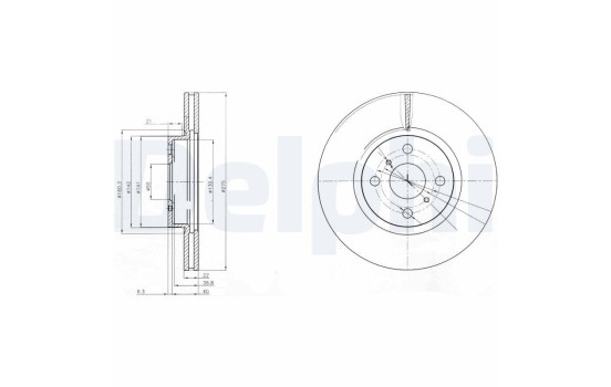 Disque de frein BG4054 Delphi