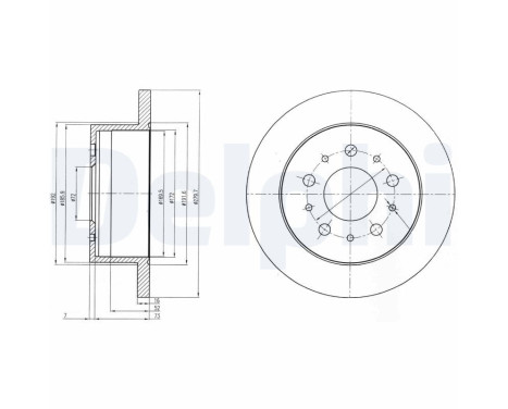 Disque de frein BG4061 Delphi
