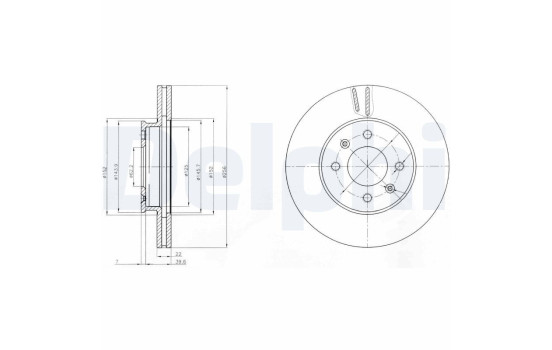 Disque de frein BG4096 Delphi