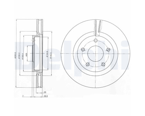Disque de frein BG4109C Delphi