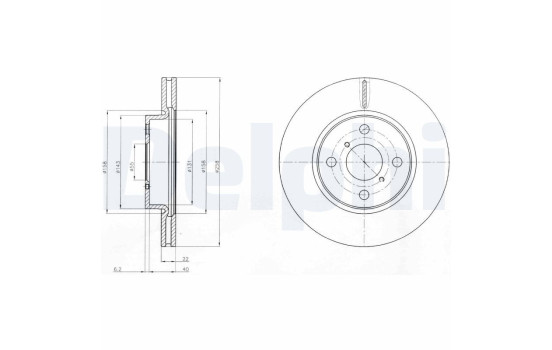 Disque de frein BG4116C Delphi