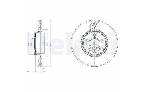 Disque de frein BG4123 Delphi