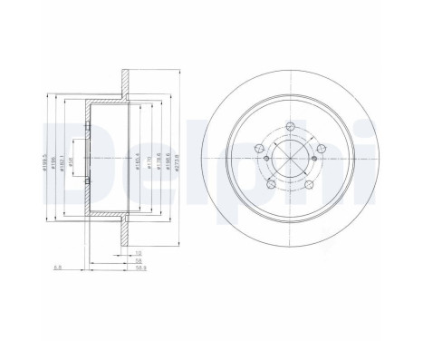Disque de frein BG4129 Delphi