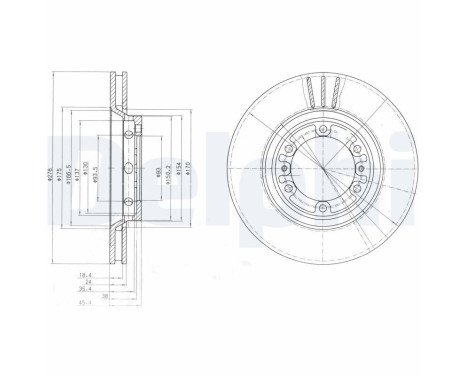 Disque de frein BG4132 Delphi