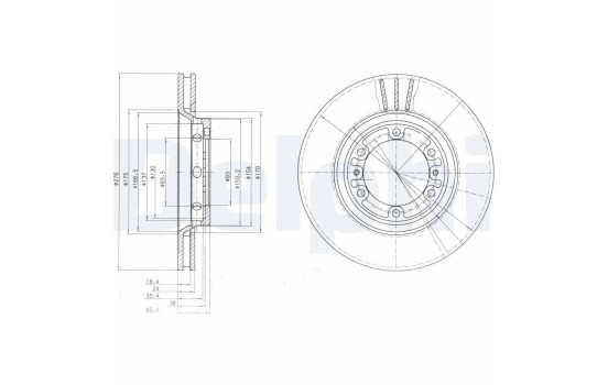 Disque de frein BG4132 Delphi