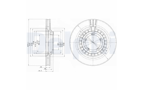 Disque de frein BG4134 Delphi