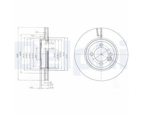 Disque de frein BG4146C Delphi