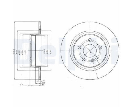 Disque de frein BG4153C Delphi
